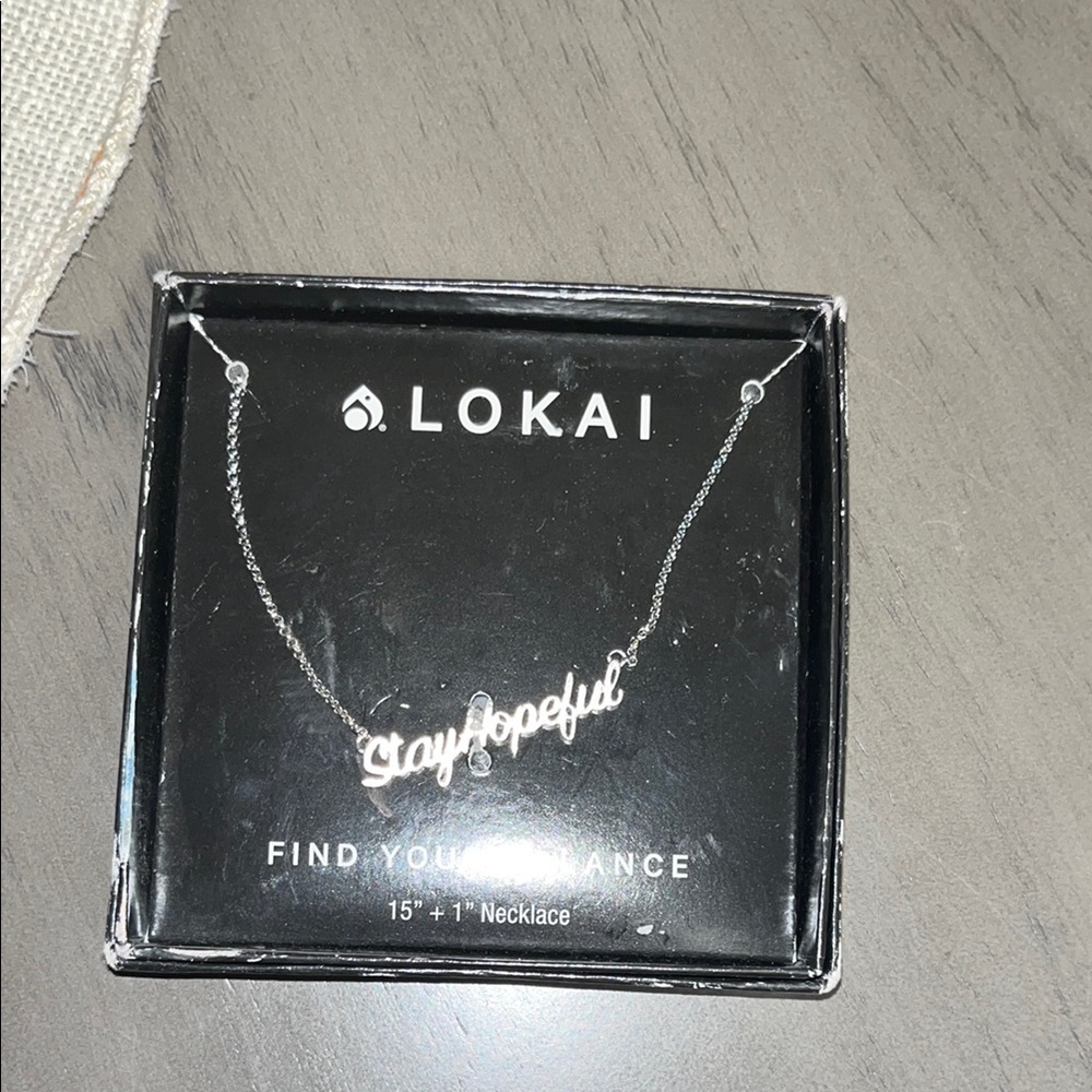 Lokai Silver “Stay Hopeful” Necklace